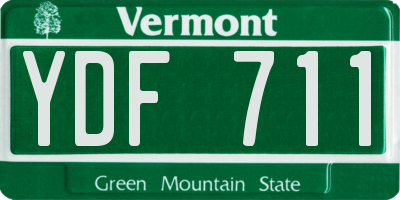 VT license plate YDF711