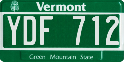 VT license plate YDF712