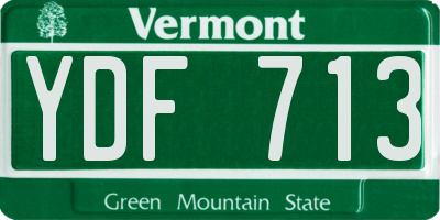 VT license plate YDF713