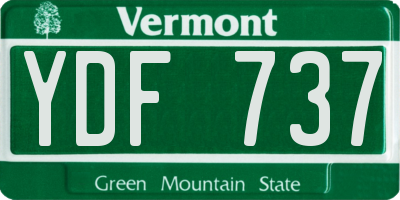 VT license plate YDF737