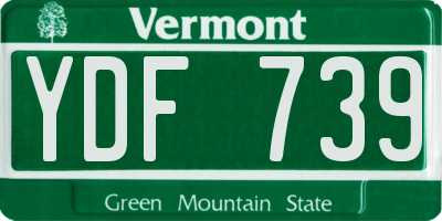 VT license plate YDF739