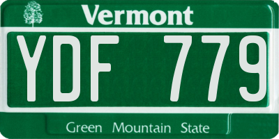 VT license plate YDF779