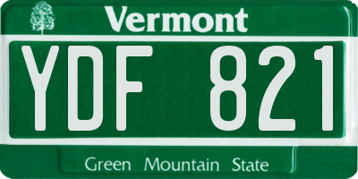 VT license plate YDF821