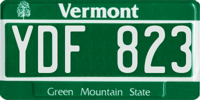 VT license plate YDF823