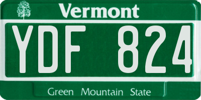 VT license plate YDF824