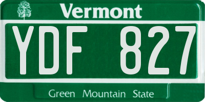 VT license plate YDF827