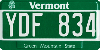 VT license plate YDF834