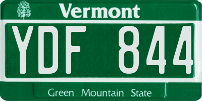VT license plate YDF844