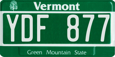 VT license plate YDF877