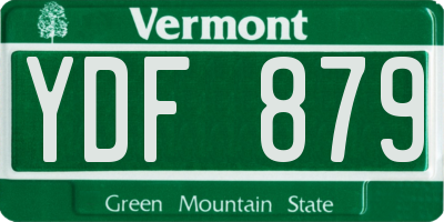 VT license plate YDF879