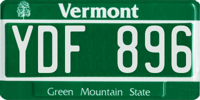 VT license plate YDF896