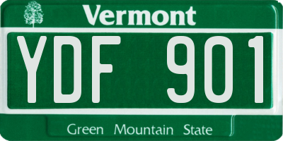 VT license plate YDF901