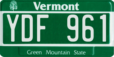 VT license plate YDF961
