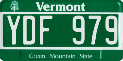 VT license plate YDF979