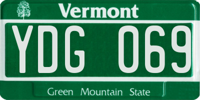 VT license plate YDG069
