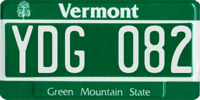 VT license plate YDG082