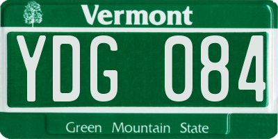 VT license plate YDG084
