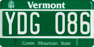 VT license plate YDG086
