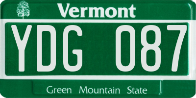 VT license plate YDG087