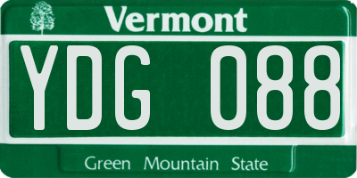 VT license plate YDG088