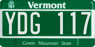 VT license plate YDG117