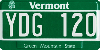 VT license plate YDG120