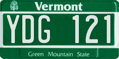 VT license plate YDG121