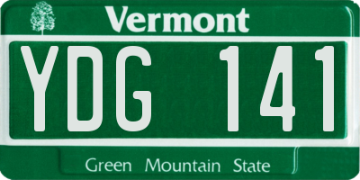 VT license plate YDG141