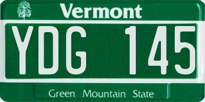 VT license plate YDG145