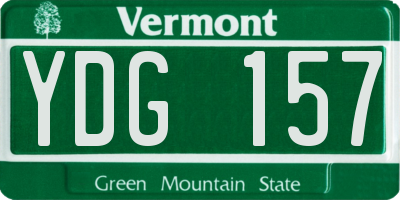 VT license plate YDG157