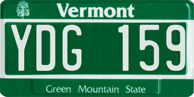 VT license plate YDG159