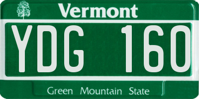 VT license plate YDG160