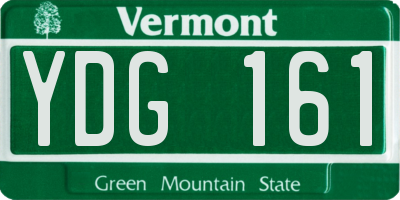 VT license plate YDG161