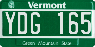 VT license plate YDG165