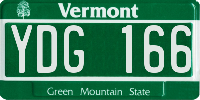 VT license plate YDG166