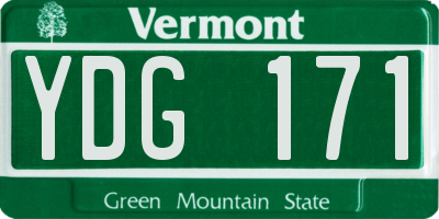 VT license plate YDG171