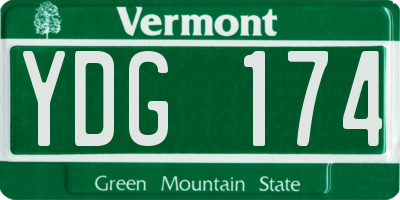 VT license plate YDG174