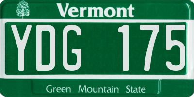 VT license plate YDG175
