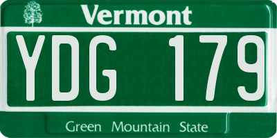 VT license plate YDG179