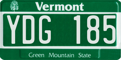 VT license plate YDG185