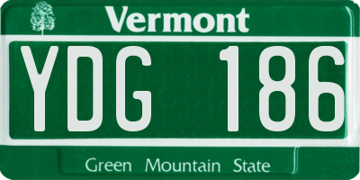 VT license plate YDG186