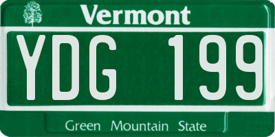 VT license plate YDG199