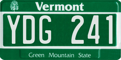 VT license plate YDG241