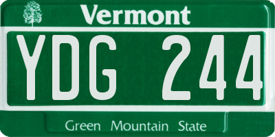 VT license plate YDG244