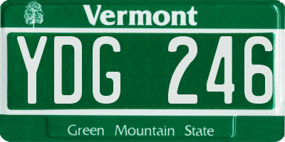 VT license plate YDG246