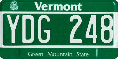 VT license plate YDG248