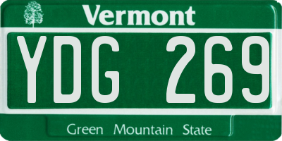 VT license plate YDG269
