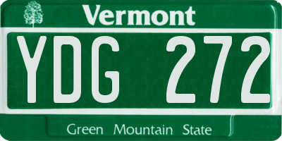 VT license plate YDG272