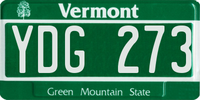 VT license plate YDG273