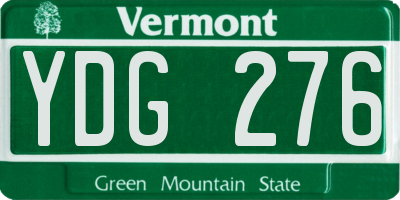 VT license plate YDG276